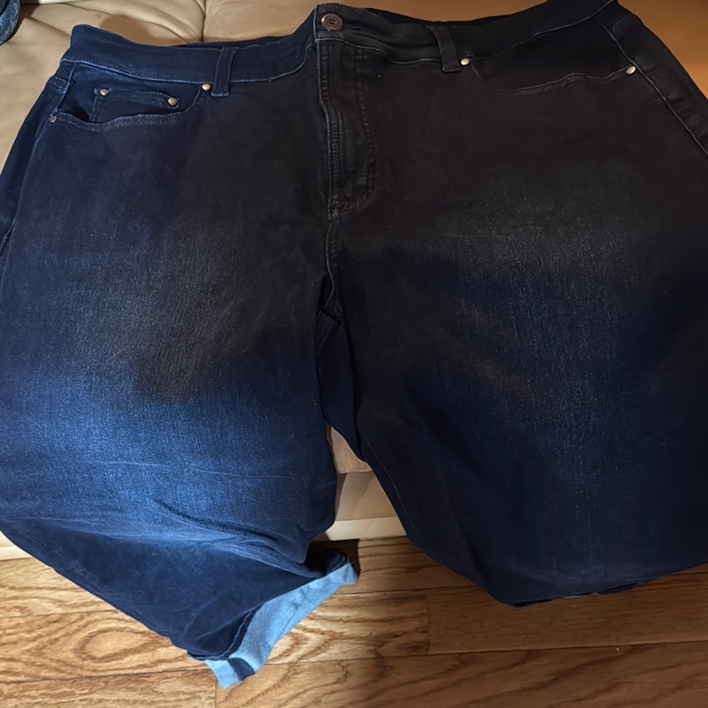 Dark Blue Denim Shorts